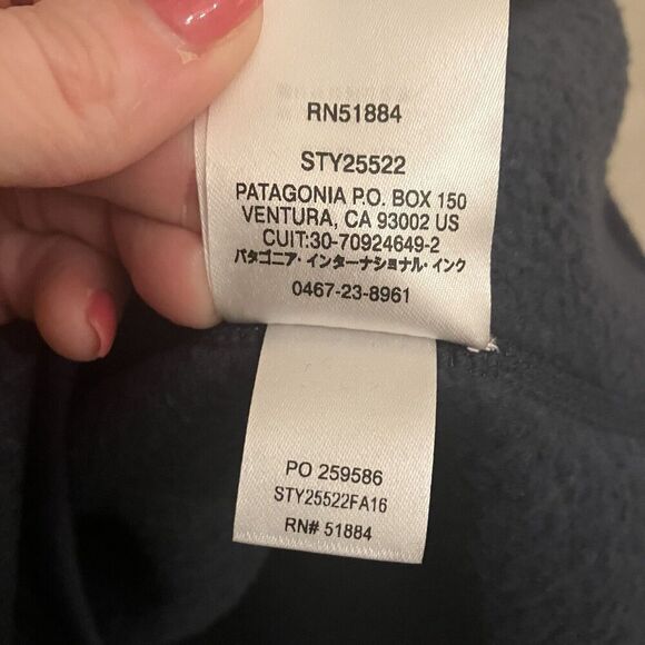 Patagonia Pullover Men Large Blue Better Sweater‎ 1/4 Zip Embroidered EUC - Picture 10 of 11